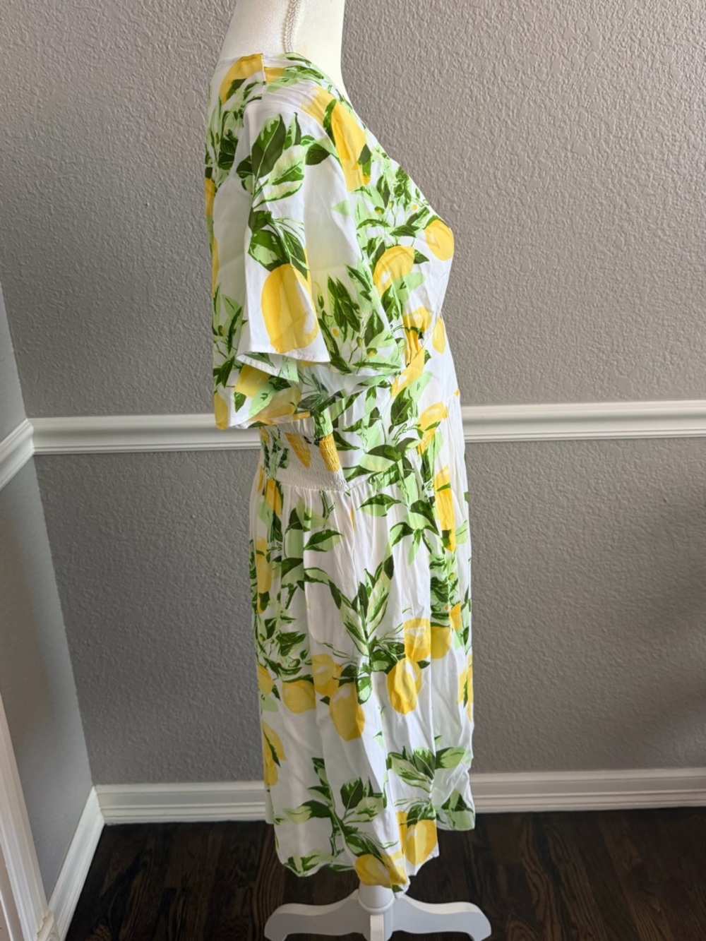 LOFT White Lemon Print Mini Dress - Picture 5 of 10